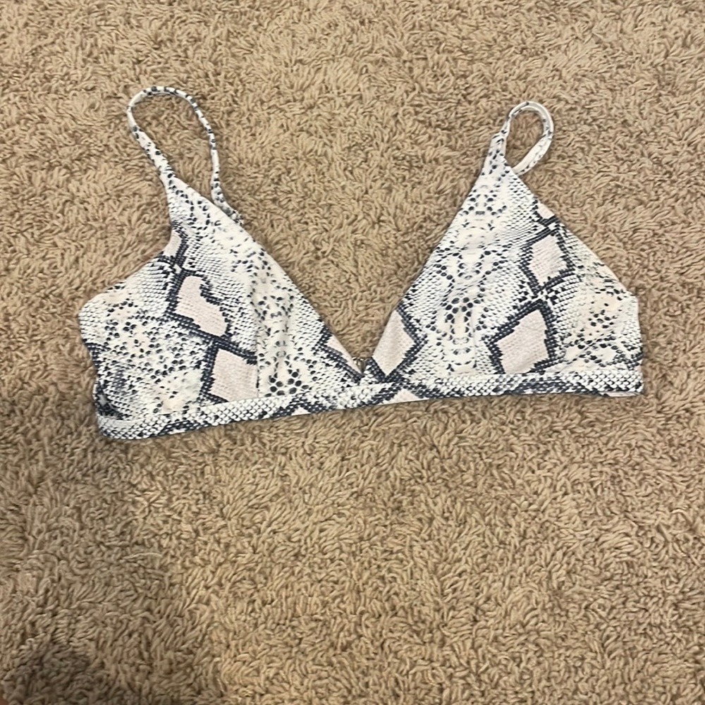 snake print bikini top